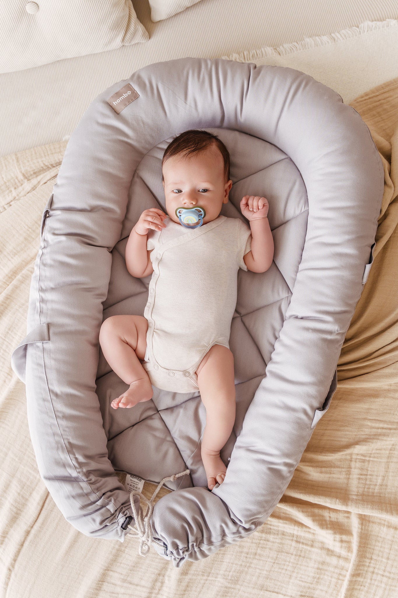 homba® baby hniezdo pre bábätko svetlosivé