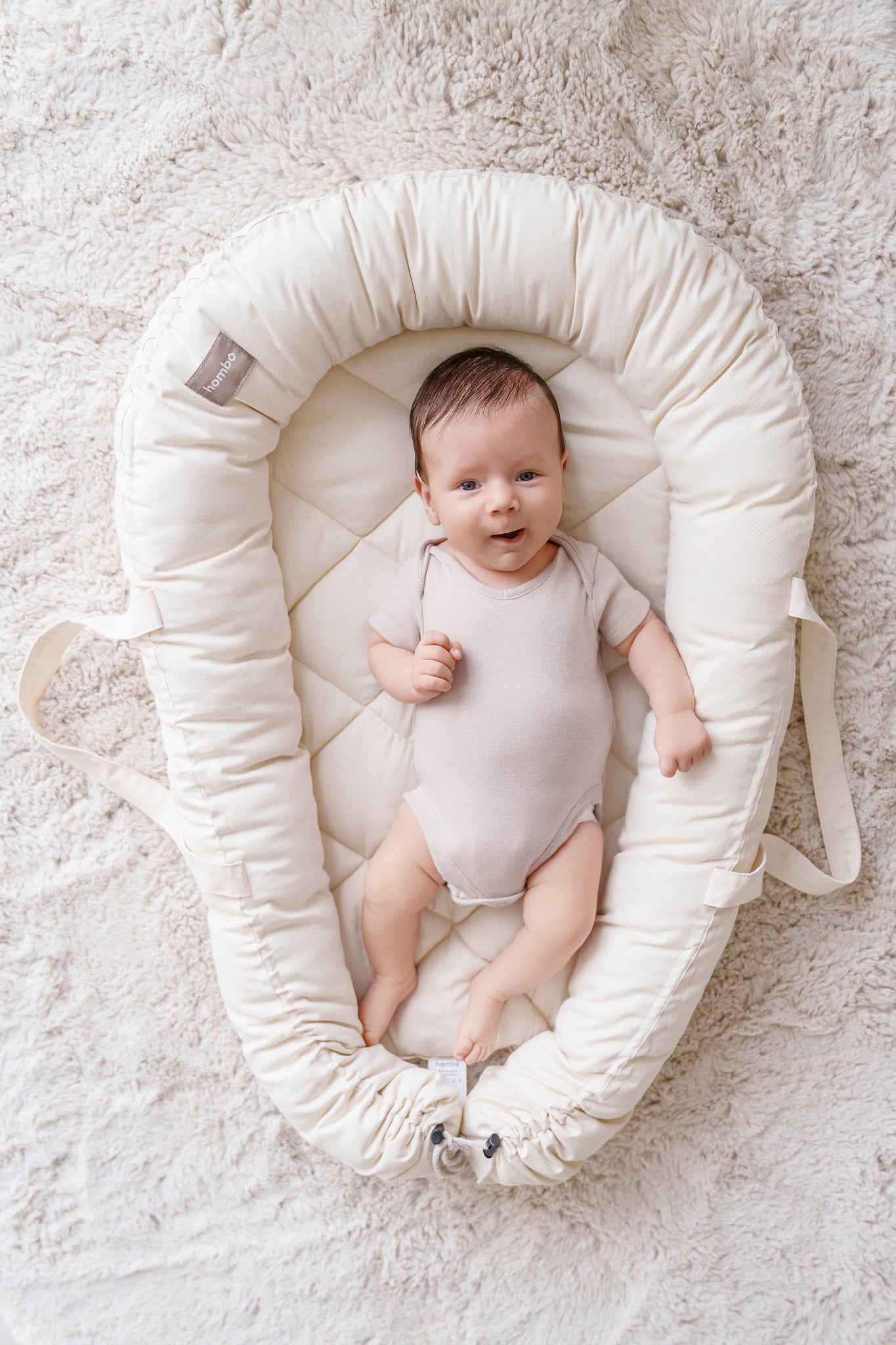 homba® baby hniezdo pre bábätko krémové