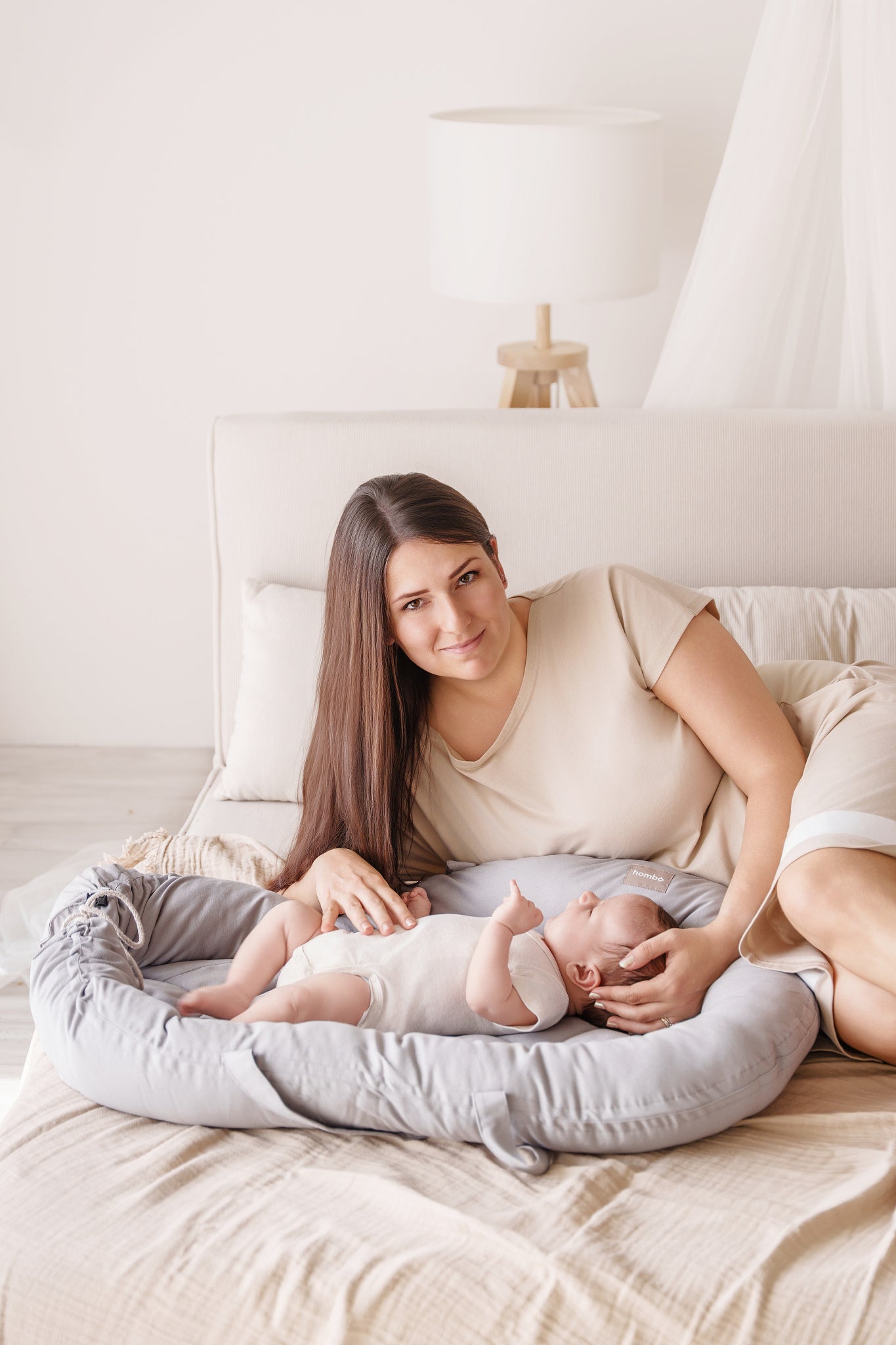 homba® baby hniezdo pre bábätko svetlosivé